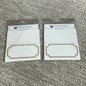 20 Place Cards Tan Light Brown & White BY  ROSANNE BECK